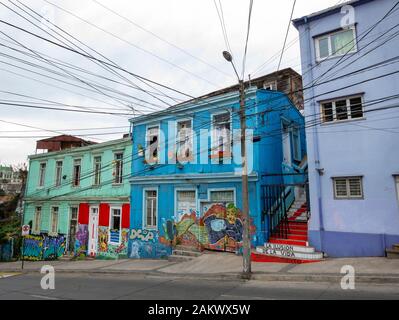 Street Art, Valparaiso, Chile. Stockfoto