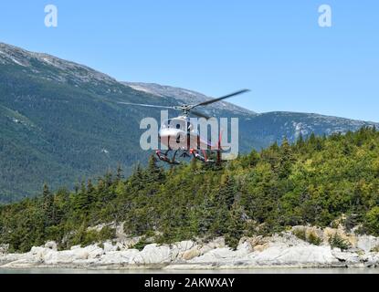 Hubschrauberlandeplatz in Alaska Stockfoto