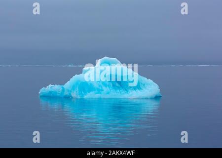 Eisscholle in der Hinlopenstretet/Hinlopenstreet/Hinlopen Meerenge zwischen Spitzbergen und Nordaustlandet auf Spitzbergen, Norwegen driften Stockfoto