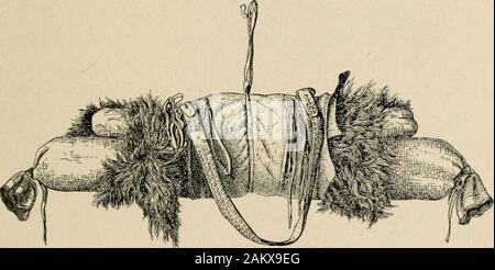 Nordamerikanischen Indianer der Plains. HI?? • 7. Abb. 39. Medizin - Leitung und Bündel. Blackfoot. krank Stockfoto