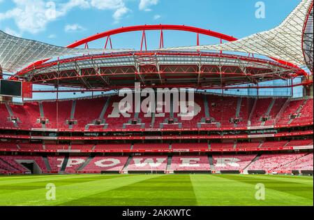 Besuch des Estadio da Luz - offizieller Spielplatz des FC Benfica Stockfoto