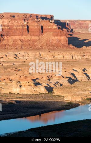 Zusammenfluss von den Colorado und Dirty Devil Flüsse im südlichen Utah. Stockfoto