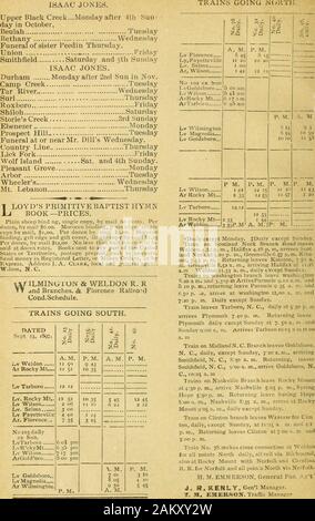 Der Zion Wahrzeichen [Serial]. . N Sitzung) Zweiräder Montag Sie Förderung benötigen. J.E.ADAMS. Bruder h insons... Dienstag nach 4 Tag im Oktober. Der gefiederten Bay Mi nesday Mt. Tabor Donnerstag Dannen zu Mühle Zweig (Union.) J, A. BTJRCH. Kiefer Sa. 2. und So. im November Flat Creek Montag Mountain Creek Dienstag Howards Kapelle Mittwoch Jerusalem Donnerstag Rechtsanwälte Frühling Freitag Bethanien Sa. und Sonntag Hidgh Ridge Montag Smiths School House Dienstag Bergquelle Mittwoch frei Donnerstag, den er Förderung benötigen. W. C. JONES. Walnut Grove Okt 19 Heiligen Freude 20 Dannen zu Fish River Associ Stockfoto
