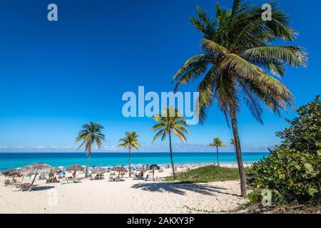 Der wunderschönen Santa Maria del Mar Beach, Havanna, Kuba Stockfoto