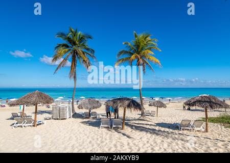 Der wunderschönen Santa Maria del Mar Beach, Havanna, Kuba Stockfoto