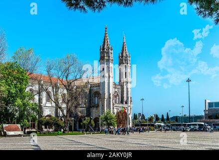 Blick auf das Kloster Jeronimos in Lisboa Stockfoto