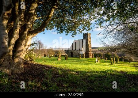 St Andrews Old Church, Upleatham. Ehemalige kleinste Kirche in England. Die derzeit kleinste Kirche auf den britischen Inseln Stockfoto