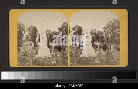 Spencer Handkolorierte photoprints. Enthält zwei handkolorierte Ansichten. Blick von D. Barnum, S. Bier, G. Stacy und andere Fotografen und Verlage. Robert Dennis Sammlung von stereoskopische Ansichten. Titel von Cataloger'. Blick auf Greenwood Cemetery in Brooklyn: einschließlich Eintritt, Seen, Antriebe, Gewölbe und Gräbern einschließlich der Henry-Bezirk Beecher, DeWitt Clinton, Charlotte Canada, und andere.; Spencer. Stockfoto