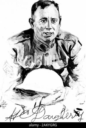 Soldaten alle; Portraits und Skizzen der Männer der AEF. . Äh der splendid Mut, Energie und Fähigkeit - ein Beispiel für alle. Insbesondere onJuly 21. und 22., wenn das Kommando über Stärken- rungen an der Front, er missionwith voller Erfolg, befehlen seinen detachmentwith die größte Fähigkeit, kühle und Energie. Uponbeing befreit, kehrte er auf seine backone des Verletzten von der Loslösung zu bringen. Für diesen Akt der Tapferkeit, die er durch die Com zitiert wurde - manding Allgemein der Ersten Division und wurde alsoawarded Croix de Guerre. Color-Sergeant Dougherty nahm mit seinem Regi- Stockfoto