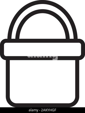 Warenkorb markt Symbol Vektor-illustration dicke Linie Stock Vektor
