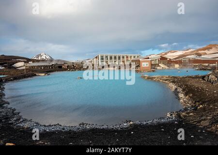 Jarðboeðin geothermischen Pool, Myvatn Nature Baths, blaue Lagune des Nordens Stockfoto