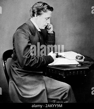 Lewis CARROLL - Charles Dodgson (1832-1898) englischer Romanautor, Mathematikhistoriker und Fotograf Stockfoto