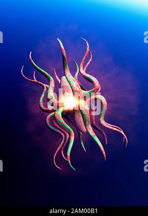 Außerirdische Lebensform, Abbildung Stockfoto