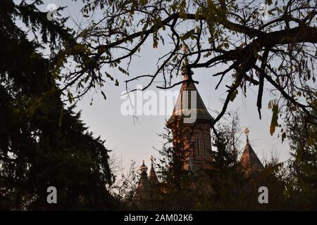 Timișoara Orthodoxe Kathedrale ist eine Rumänische Orthodoxe Kirche in Timișoara, in der historischen Region Banat, im westlichen Rumänien. Stockfoto