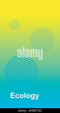 Ökologie Soziale Medien Geschichte duplex Vorlage. Farbverlauf gelb Werbung Web Banner mit Text, Förderung Inhalt Layout. Moderne pulsierende mobile App des Stock Vektor