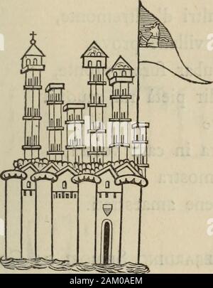 Le chroniche Sercambi, di Giovanni Lucchese. icòrdavi che Possa di pò 1 conteSignoreggiò Castruccio Interminelli. Con suoi seguaci & altri d oltremontc. Fu valoroso contra i suoi ribelli. DI GIOVANNI SERCAMBI 195 IO Schacciando guelfi pro Piano & pro Monte, E ghibellin teneva pro Fratelli. Chastruccio Si Fu quelli Che nel mille Trecento ventidue L Agosta alle Mann sue Fecie murar pro Tema di tractati. CCXXII. Chome li figluoli di Messer Chastruccio SIGNOREGGIÒNNO LuCCHA.. Stockfoto