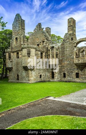 Der Bischof und Earl's Palace in Kirkwall, Orkney Inseln, Schottland, Großbritannien, Europa. Stockfoto