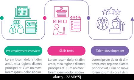 Karriere vektor Infografik Vorlage. Business Presentation Design Elemente. Daten Visualisierung mit 3 Schritte und Optionen. Prozess Timeline Chart. Stock Vektor