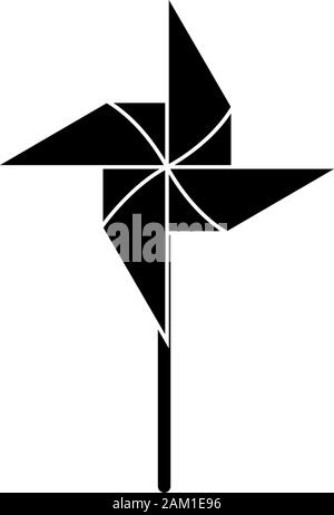 Isolierte Mühle Spielzeug. Kinder Spielzeug - Vector Illustration Design Stock Vektor