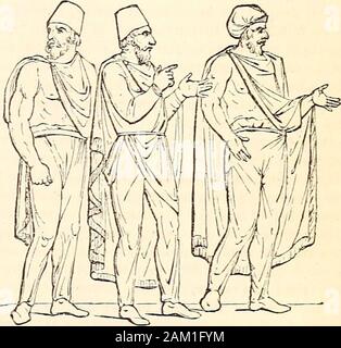 Ein Wörterbuch der Griechischen und Römischen Antiquitäten. . Spieß und gehen | in trowsers und mit Hüten auf theirheads zu kämpfen. (Herodes, v. 49.) Damit auch die phraseBraccati militis Arcus, was bedeutet, dass Waren die whowore trowsers im Allgemeinen bewaffnet mit thebow. (Eigenschaft. iii.3. 17.) Insbesondere weare Über die Verwendung von trowsers oder pantaloonsamong folgenden Nationen: - die Meder andPersians; die Parther, die Phryger; theI Sacae; die Sarmatae; die Daker und Getae; die Teutones; die Belgae; die Briten; und theGauls. Das lateinische Wort braccae ist das Gleiche wie theScottish breeks und die ENGLIS Stockfoto