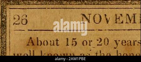 Die US-amerikanischen Sklaverei Almanach, für.: für Boston, New York und Pittsburgh. Ls^&s iSjai * SB? W^.::-57 NOV KMBElt beginnt am Donnerstag. [; JS. Etwa 15 oder 20 Jahren, einen farbigen Mann in New Bedford (Ms.) waswell als ehrlichen und fleißigen keener in ein Vorratslager Keller bekannt. Er hud gibt es 6 oder 8 Jahre alt und hatte eine Frau und zwei Kinder. AI Virginian kommen zu Isew Iedibrd, begehrte seine Nachbarn body andsoul, und erhielt ein Haftbefehl lor seine Verhaftung, auf den Schein, dass er hadbeen schuldig der liebenden Freiheit besser als Sklaverei. Der constable wentwith hiin in den Keller, aber Th Stockfoto