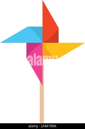 Isoliertes Windmühle Spielzeug Stock Vektor