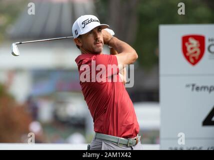 Hong Kong. 11 Jan, 2020. FANLING, Hongkong SAR: 10. Januar 2020. Hong Kong Open Golf Runde 3. Wade Ormsby von Australien hält die Leitung am Tag 3 des Turniers. Ormsby im 4-Stück. alamy Live news/Jayne Russell Stockfoto