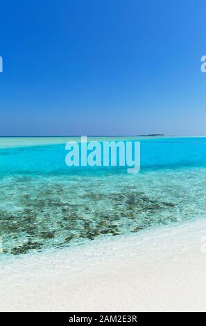 Lagune und Sandbank, Rasdhoo Insel, Nord Ari Atoll, Malediven Stockfoto