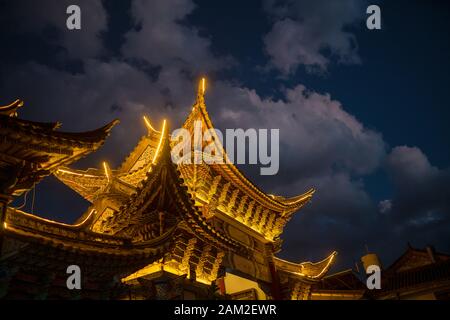 Die Schönheit der alten Hauskultur in Dali City, Provinz Yunnan, China Stockfoto