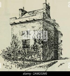 Die kronenmutter und inländischen Architektur von Schottland, vom zwölften bis zum achtzehnten Jahrhundert. Abb. 1423.- KirkuonncU Towur. Blick vom Innenhof. KIRKCONNELL TOWEK 311 - vierte Periode der Kap-Haus Maßnahmen ca. 10 Meter im Quadrat, und ist 6 Fuß 6 Zoll hoch. Der Revolver Treppe hat eine leichte Projektion, wie sie in der Ansicht (Bild gesehen. 1423). die Fenster im ersten und zweiten Stock (Abb. 1424) wurden Putin von James Maxwell im Jahre 1780, nach seiner Rückkehr nach Schottland, aus denen hehad nach der 45 floh. Die unteren Etagen bestehen nur aus einer Wohnung auf jedem. Die secondfloor wurde in zwei Räume aufgeteilt, Stockfoto