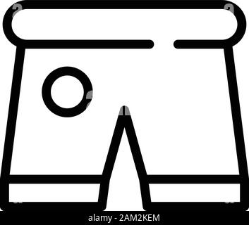 Fußball Shorts Symbol, Outline Style Stock Vektor