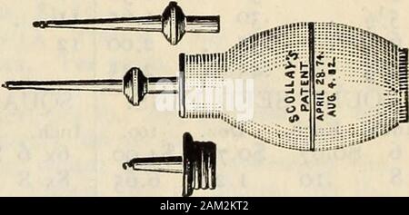 Die Farquhar Katalog: Frühjahr 1904. Diese Punkte sind aus Stahl und verzinkt. Sie auf beiden Seiten der Bar verwendet werden. Eine perfekte pre-ventative von Glas aus schieben. Preis, Packung mit r, ooo,. 60; per e-mail,. 75; .55 pro 1.000 in Lose 5.000 Andover. Zangen für Punkte, 40; per Post, 50. Peerless Verglasung. Messing. Nr. 2 V2, $ 1,00 pro Box von 1.000; per Post, $ 1.15. MASTICA. Mastica. Eine elastische, adhesivesubstance Für die Verglasung grün - Häuser, neu oder alt. Beingelastic, es ist nicht byexpansion und Schrumpfung betroffen. Eine Gallone wird ca. 300 laufende Meter (eine Seite). Preise, ich Gallone, .35 Abdeckung Stockfoto