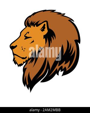 Wild Lion Vektor Icon Logo Vorlage Stock Vektor