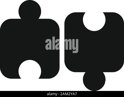 Regelung puzzle Symbol. Einfache Abbildung: Schema puzzle Vektor Symbol für Web Design auf weißem Hintergrund Stock Vektor