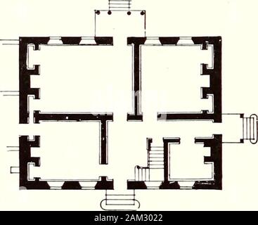 Inländischen Architektur der amerikanischen Kolonien und der frühen Republik. Rosewell, Gloucester Countv, V irginia. Vor T730 Shirley, Charles City County. Virginia. Stockfoto