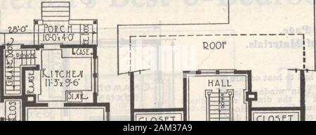 Gordon-Van Tine Wohnungen. Home Nr. 517 und 517 - B. Material eingerichtet entweder Bereit oder Nicht bereit Darm Darm Dieses charmante Bungalow verfügt über 4 Schlafzimmer Cham bljl. Stockfoto