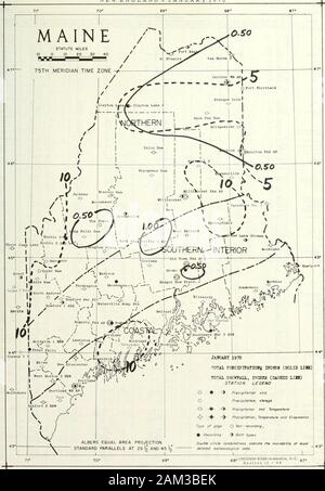 Klimatologische Daten, New England. NEW ENGLAND - Januar 1970. - 7 - tägliche Niederschläge!! Station £ Tag des Monats .2 1 2 3 4 I 5 1 6 7 1 E I 9 10 1 n 1 12 13 14 15 16 17 18 19 1 20 21 22 1 23 24 25 26 27 28 29 I 30 31 CONNECTICUT • • • MO&gt; THIIEST 01 BAKERSVILLE .74 .32 .11 .10 .03 .08 .02 .03 .02 .03 .68 .29 BARKHAMSTED? 11 .09 .01 .04 .01 .06 .06 .01 Stier-brücke DAM .69 .22 .09 .01 .06 .03 .01 .09 .01 .04 .07 .06 CREAH HILL. SI 0,08 t 0,01 t .17 .01 T 0,05 0,05 t 0,02 t 0,03 .09 .79 .22 fällt Dorf .09 .03 .01 .07 .02 .09 T .05 .03 .04 .09 .05 NORFOLK 2 SU 1.06 .32 .11 0,03 t 0,01 t 0,04 t. Stockfoto