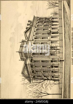 Geschichte der Dearborn und Ohio Grafschaften, Indiana. 1855 und 1857, PhilanderS. Seite; in den Sitzungen 1859 und 1861 beginnend, Benjamin L. Rob-inson; in den Sitzungen 1863 und 1865 beginnend, Alexander C-Downey; in der Sitzungen in 1867 und 1879 beginnend, Flavine J. Bell - aney. Haus. - Seit 1845 Ohio und der Schweiz Grafschaften haben komponiert arepresentative Bezirk. 1846, John Tait, Jr.; 1847, Samuel F. COV-ington und Charles T.; 1848, Daniel Kelso, 1849, John W. Wrightand John W. Spencer; 1850, Thomas Armstrong; 1851, Samuel Porterand John W. Spencer (nach dieser Sitzung der Gesetzgeber met Stockfoto