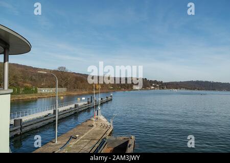 Essen - Nahaufnahme zur Staude am Baldeney-See, Nordrhein-Westfalen, Deutschland, Essen, 23.02.2019 Stockfoto