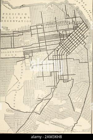 Die kommerziellen und finanziellen Chronik. 112 ELEKTRISCHE BAHNEN [Vol.lxxxxii. Ausgabe $ 2,020,000 Bonds für die Sanierung, Erweiterung und Betrieb der Straße durch die Stadt. V.90, s. 54. Am 25. Juni 1910 Kalifornien SupremeCourt, und bestätigt das Urteil des Superior Court (V. 90, S. 1170), unterstützte die Gültigkeit dieser Anleihen. V. 91, S. 38. 500.000 $ haben beensold, aber bis Jan. Straße 1911 wurde noch von der Gesellschaft betrieben. Am 12. September 1910 Richter Van Flotte in den US Dist. Gericht anorder (als Folge einer Klage, die durch den United RRs gebracht. von San Fran.) Die Stadt aus buildi Stockfoto