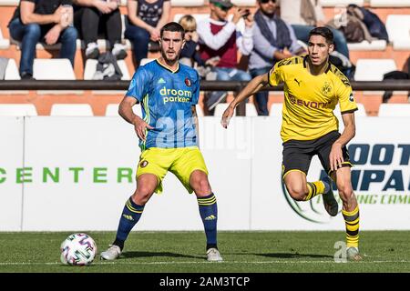 MARBELLA - 11-01-2020. Eredivisie Fußball, Saison 2019-2020. Während der Partie Borussia Dortmund - Feyenoord, freundlich in Marbella. Stockfoto