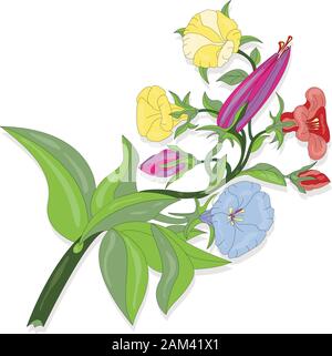Vektorgrafiken in der Färbung Seite für Erwachsene. Fantasy flower Abbildung. Stock Vektor