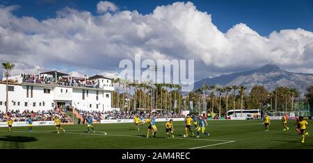 MARBELLA - 11-01-2020. Eredivisie Fußball, Saison 2019-2020. Übersicht während der Partie Borussia Dortmund - Feyenoord, freundlich in Marbella. Endstand 4-2 Stockfoto