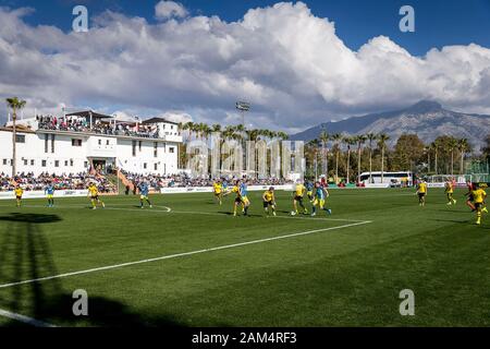 MARBELLA - 11-01-2020. Eredivisie Fußball, Saison 2019-2020. Übersicht während der Partie Borussia Dortmund - Feyenoord, freundlich in Marbella. Endstand 4-2 Stockfoto