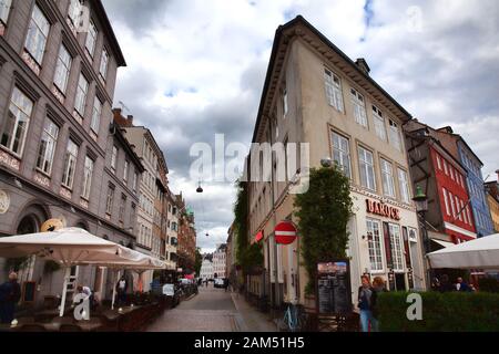 Kopenhagen, Dänemark - 12. September 2019: Store Strandstraede Street Stockfoto