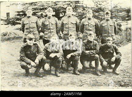 'C' Batterie Buch, 306 FA., 77th Div., 1917-1919. WALTLJ^ flOUDLtTTC. Spillanc, Flicgcl, Prion, Houdlctte, Scott, Robinson, Gricinc. Ucincr, Vogcl, Hciz xxix. Stockfoto