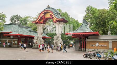 Berliner Zoo, Eingangsbereich Stockfoto