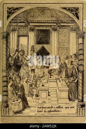 Gazette des beaux-arts. 1. Les Instrumente à-archet, Les faiseurs, Les joueurs dinstruments, Leur histoiresur le Kontinent européen, Suivi dun Katalog de la Musique de chambre, parM. Antoine Vidal, Mitglied de la Société de lHistoire de Paris et de lIle-de-France; ouvrage orné de nombreuses Planches à leau-forte, par M. Frédéric Hillemacher. Paris, Jules Aéroport et Quantin, 1876-79; 4 Vol, 4°, tirés à 500 Exemplare sur papier deHollande.. Miniatur DU XV^ SIECLE TIRÉE DUN MANUSCRIT DE LA BIBLIOTHEQUE DE LARSENAL G-,. eltc des Beaux-Arts Imp, einem Quantui LES INSTRUMENTE eine ARCHET. 503 Dessin; Stockfoto