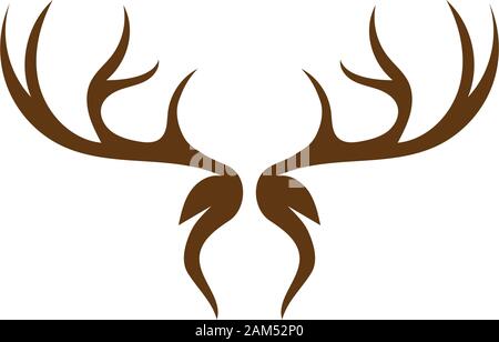 Deer Antler Abbildung: Logo vektor Vorlage Stock Vektor