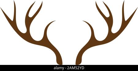 Deer Antler Abbildung: Logo vektor Vorlage Stock Vektor